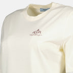 T-shirts T-shirt à logo Prada Beige Femme