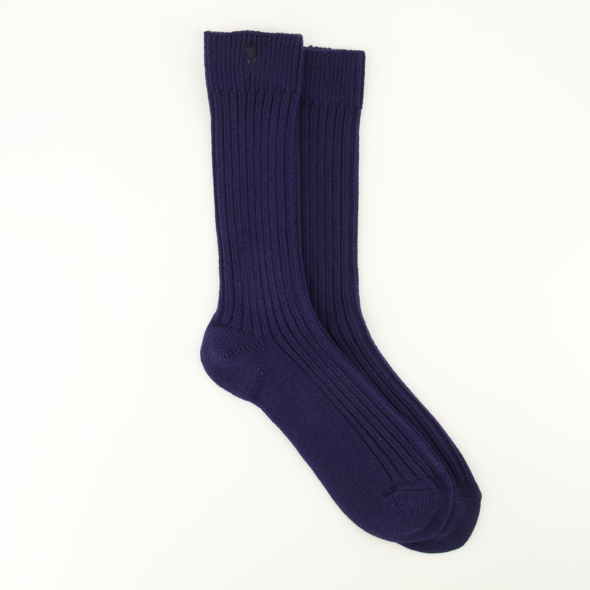 Image de l'article Chaussettes AMI de coeur bleu marine de la marque Ami PARIS pour Unisex - Saison Printemps-Été 2026 - Vue de Face