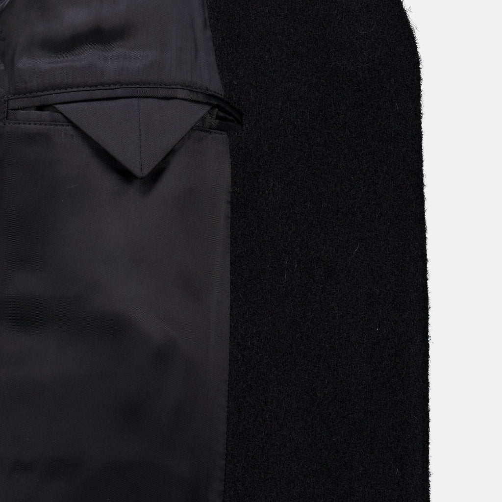 Manteaux Cappotto Nero in Lana Prada Noir Femme