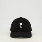 Image de l'article Casquette noir à logo Ami Paris de la marque Ami PARIS pour Unisex - Saison Printemps-Été 2026 - Vue de Face