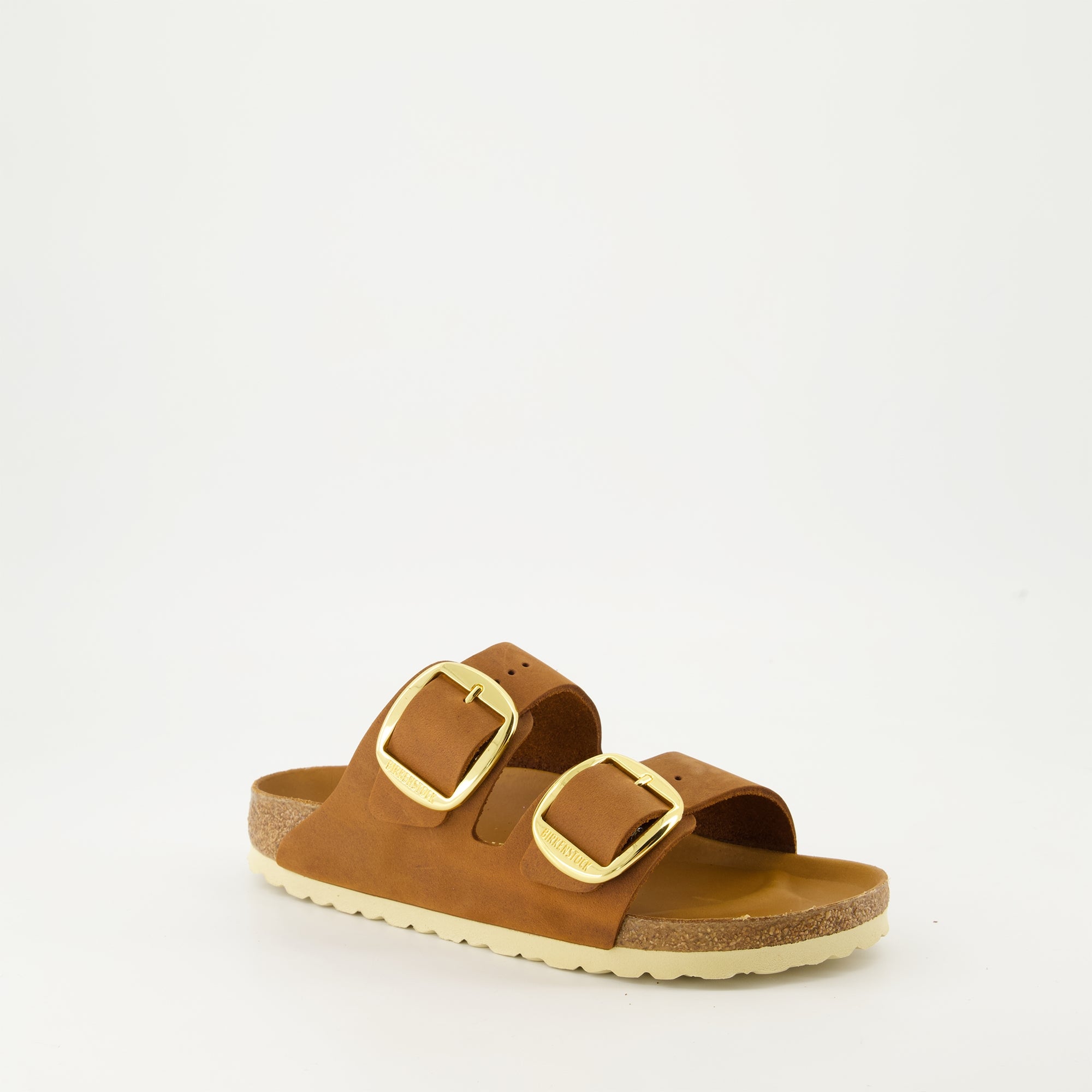 Chaussures ouvertes Claquettes Arizona Big Buckle Birkenstock Marron Femme