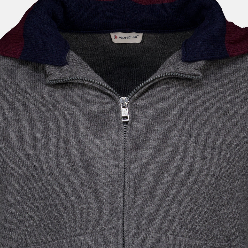 Vestes Cárdigan de lana y cachemire gris Moncler Gris Homme
