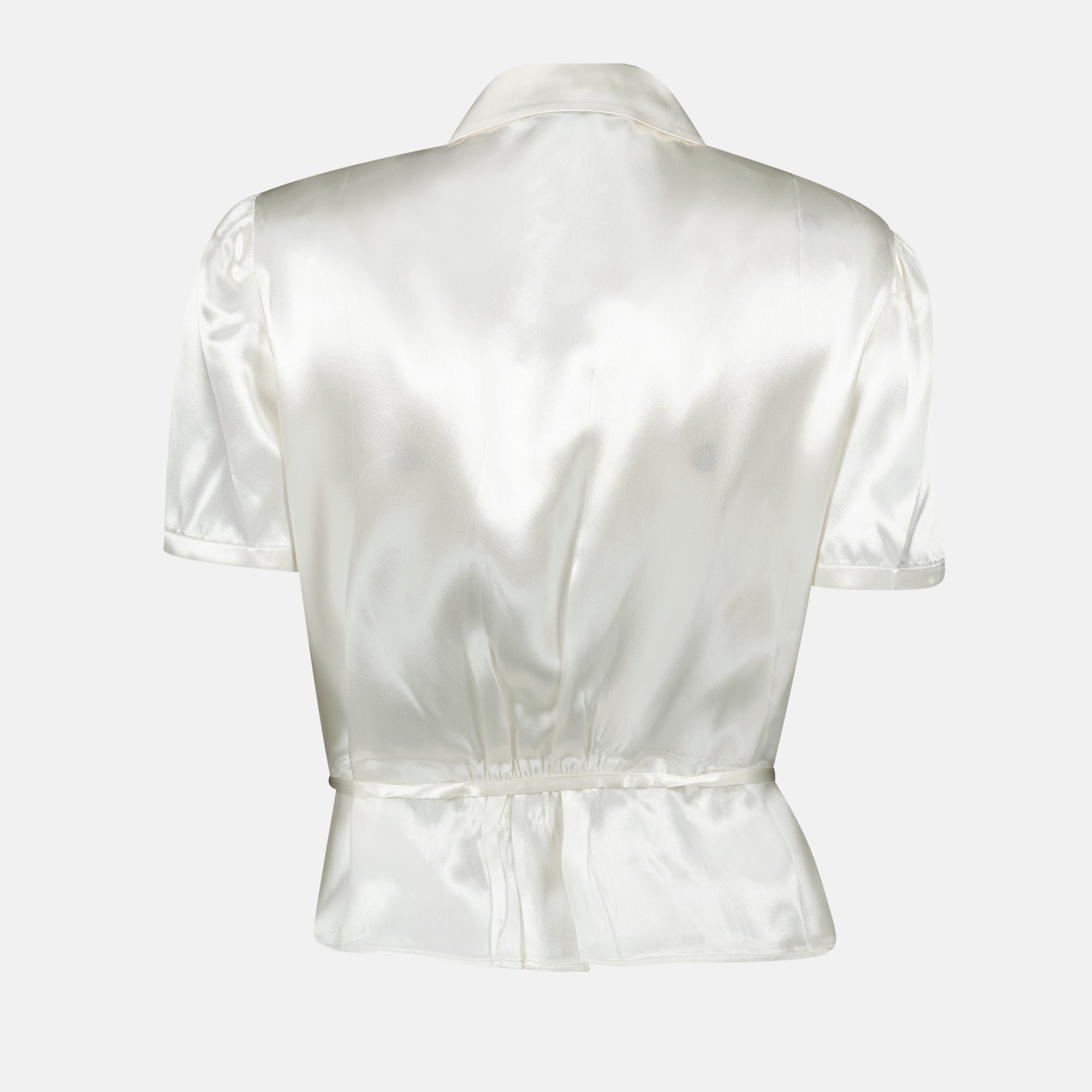 Hemden Chemise en satin Prada Weiß Femme