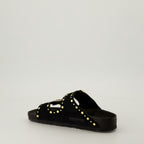 Open shoes Sandales Arizona Rivet Birkenstock Black Femme