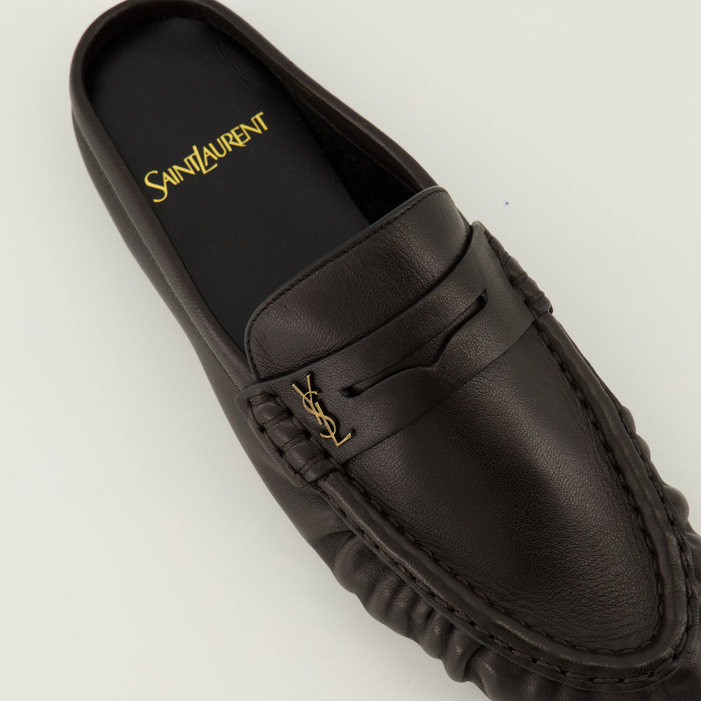Image de l'article Mules Loafer noir de la marque Saint Laurent pour Femme - Saison Automne-Hiver 2025 - Vue détaillée de haut