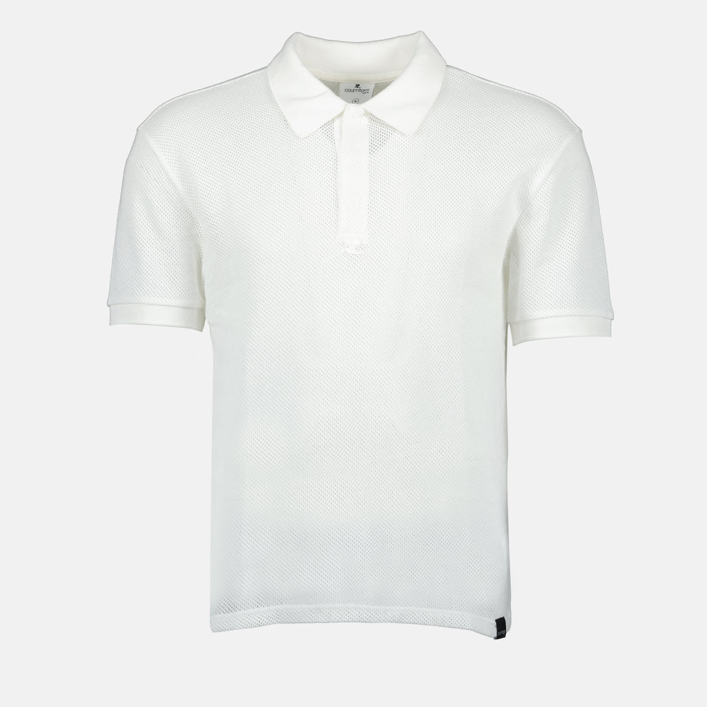 Polos Polo em Malha Courrèges Branco Homme