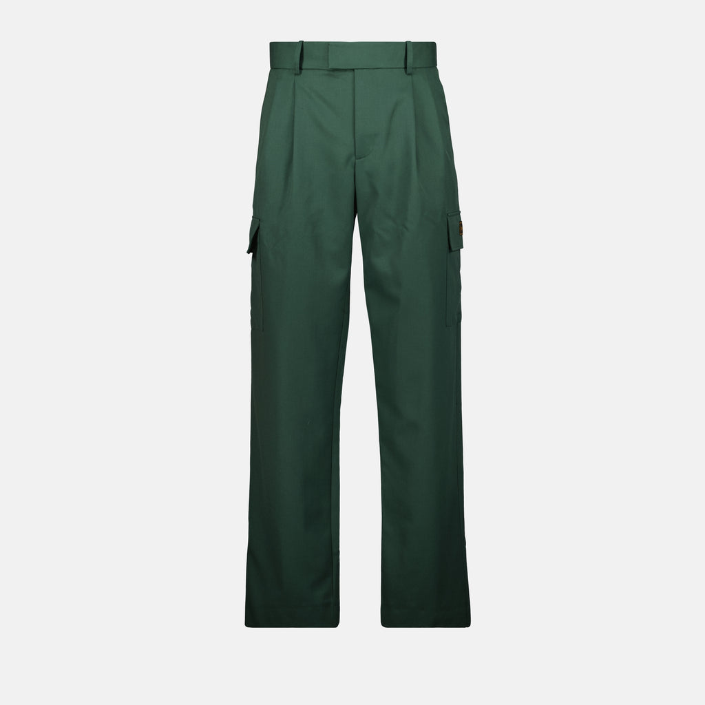Pants Wool Cargo Pants Drole De Monsieur Green Homme
