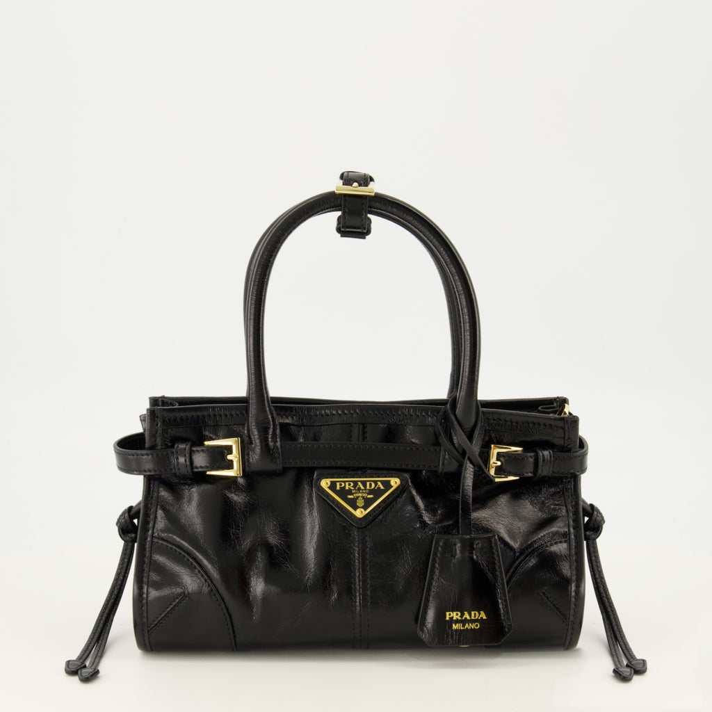 Sacs à main et épaule ミニボニー レザー バッグ ブラック Prada Noir Femme