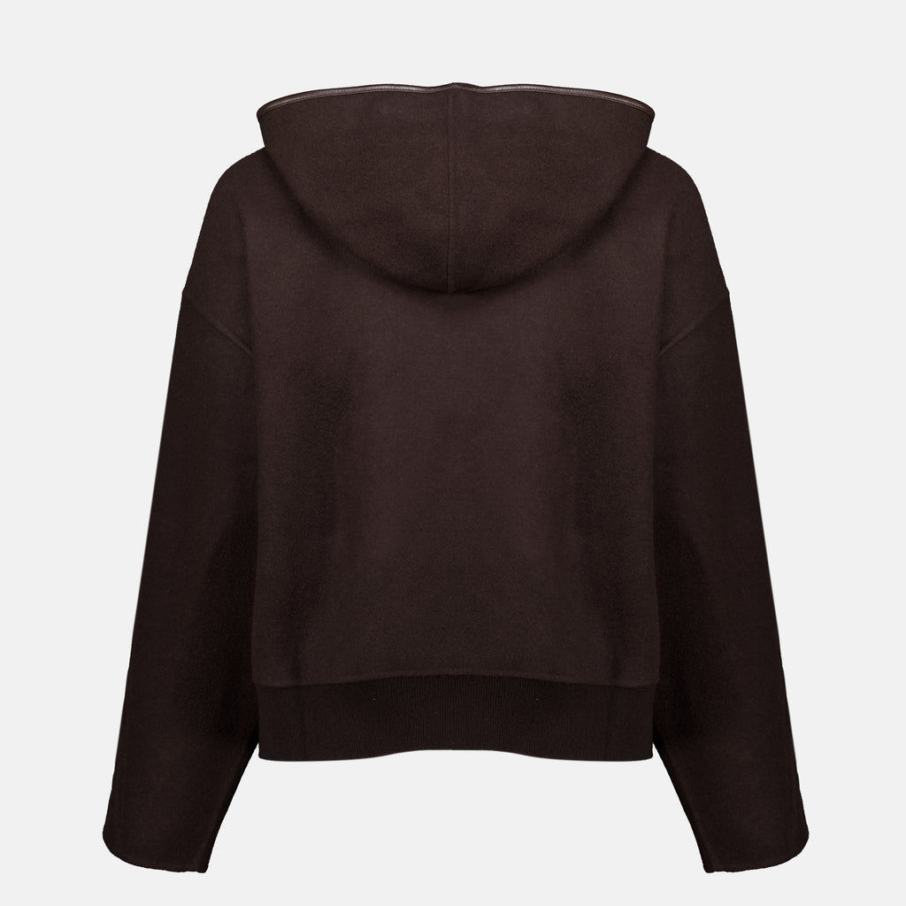 Sweatshirts Veste zippée à capuche marron Max Mara Marron Femme