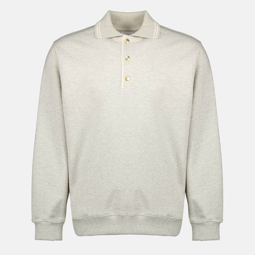 Polos Polo a Maniche Lunghe Drôle Drole De Monsieur Gris Homme