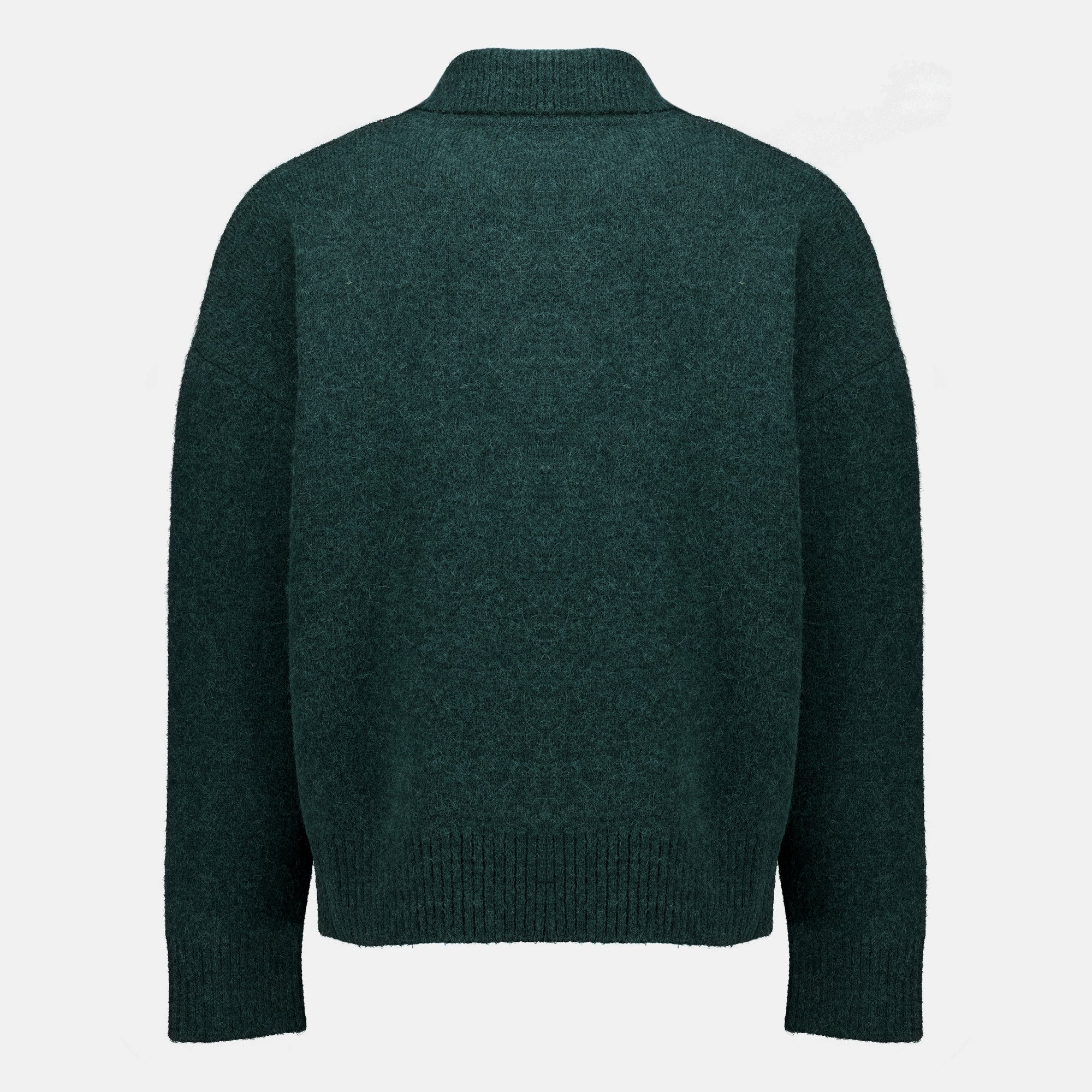 Polos Dark Green Alpaca Sweater Ami PARIS Vert Unisexe