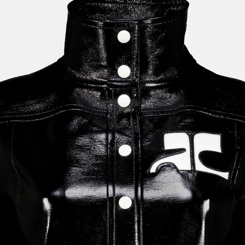 Vestes 再発行されたブラックビニールジャケット Courrèges Noir Femme