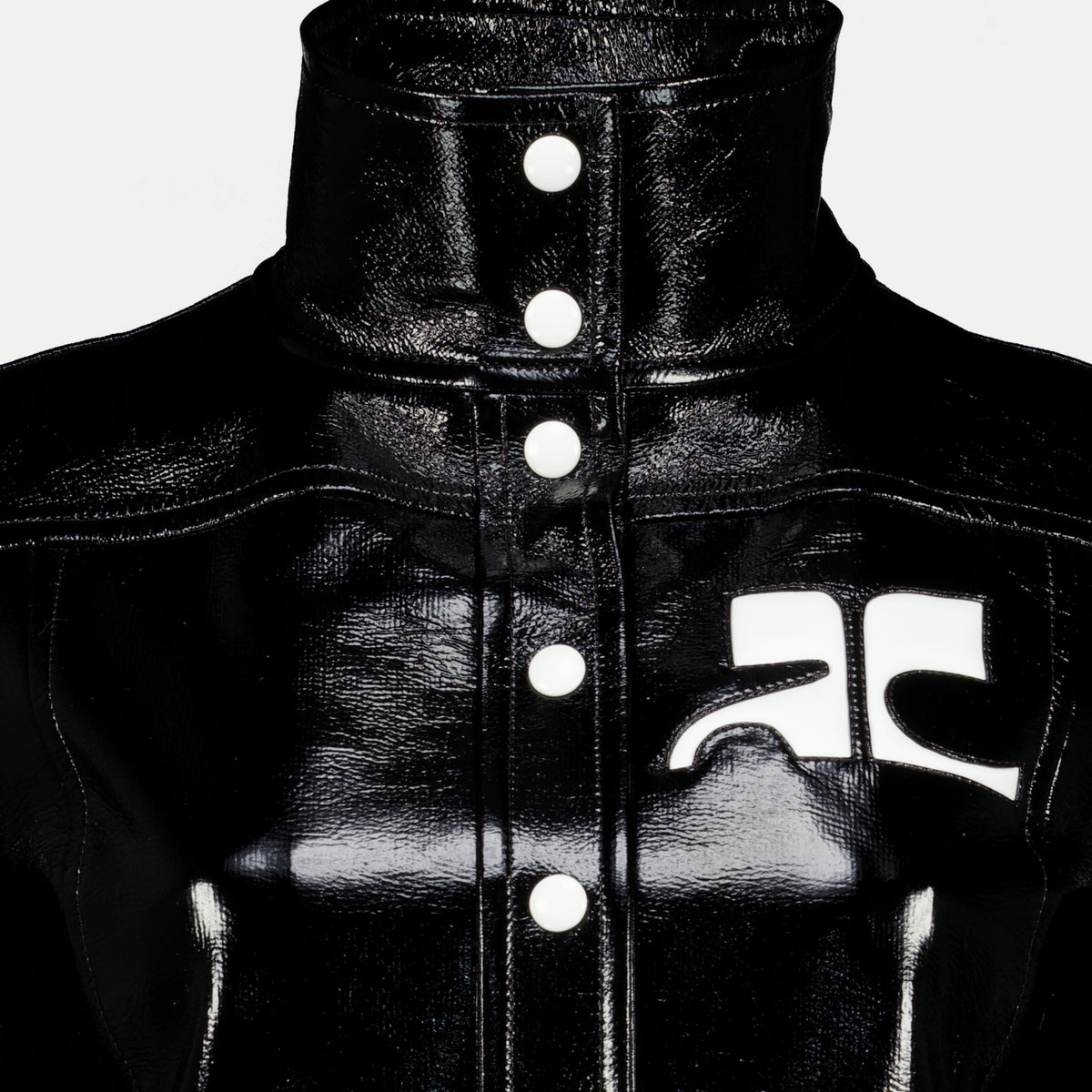 Vestes 再発行されたブラックビニールジャケット Courrèges Noir Femme