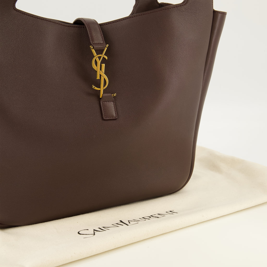 Sacs à main et épaule Le 5 à 7 Bea Bag em Couro Burgundy Saint Laurent Marron Femme