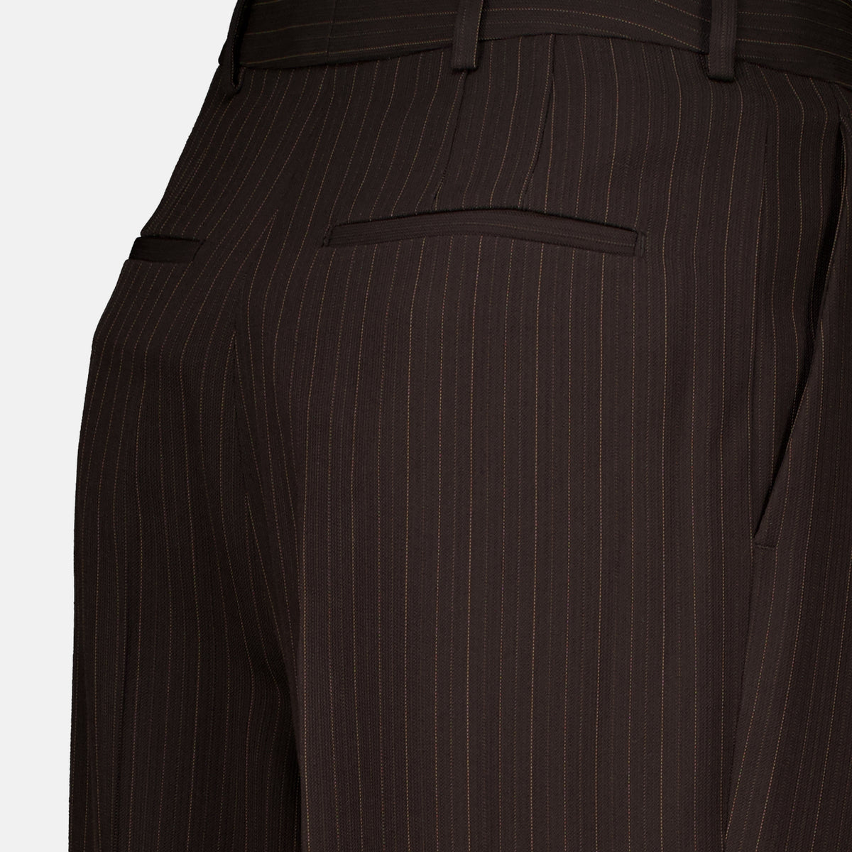 Pantalons Braune gestreifte Hose Saint Laurent Marron Femme