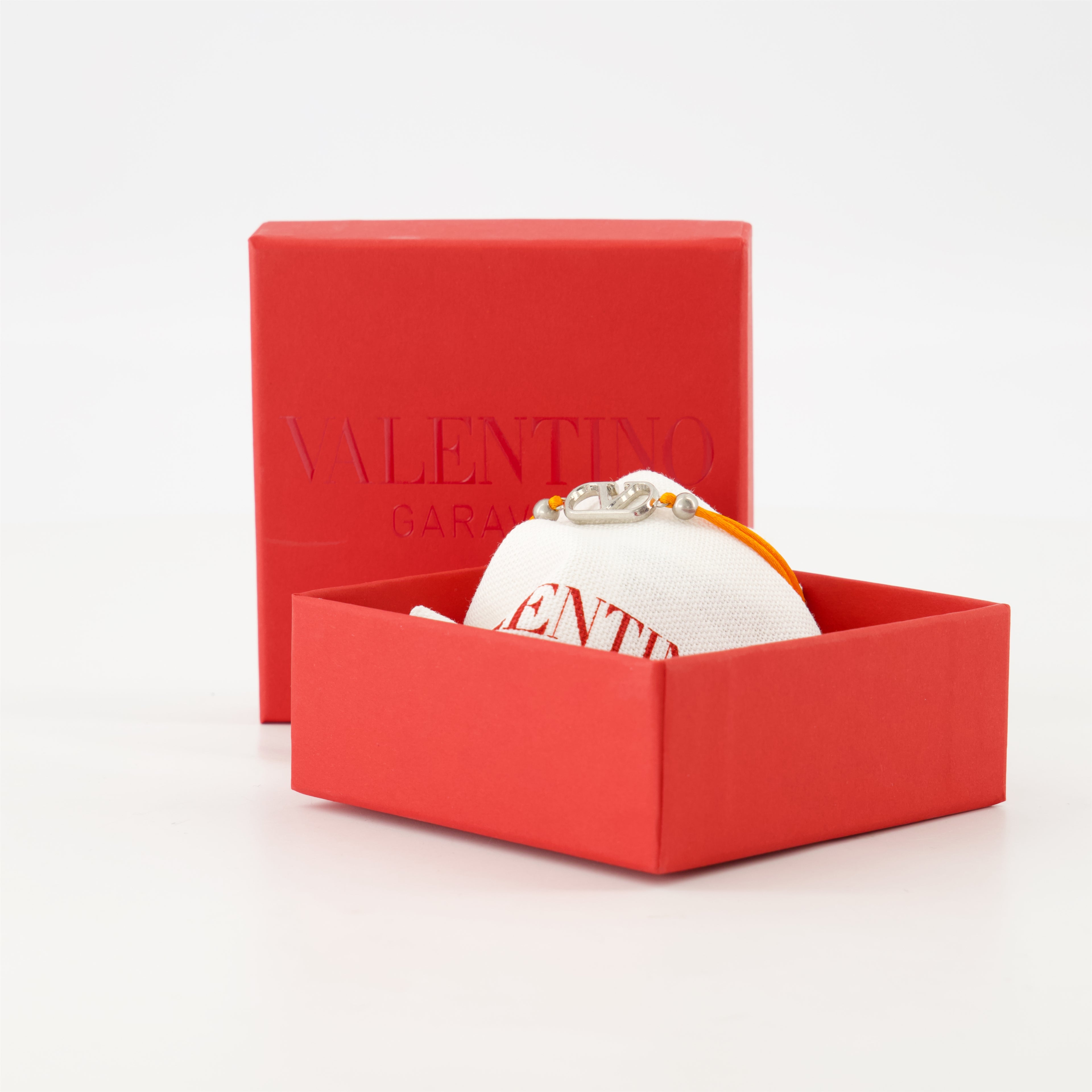 Jewelry VLogo cord bracelet Valentino Garavani Orange Homme