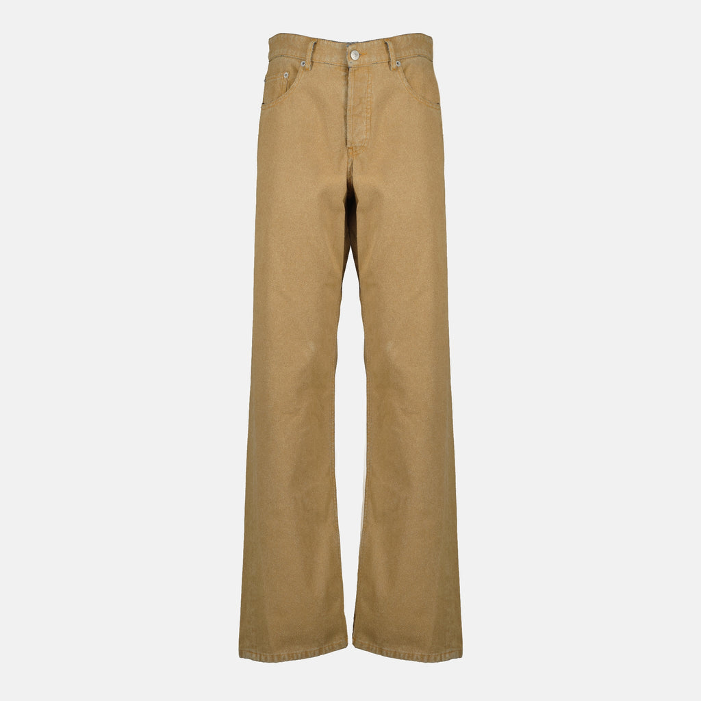 Image de l'article Jean large beige de la marque Mm6 pour Femme - Saison Printemps-Été 2026 - Vue de Face