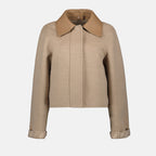 Vestes Blouson en laine Fendi Beige Femme