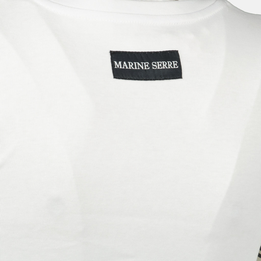 Image de l'article T-shirt Moon blanc de la marque Marine Serre pour Femme - Saison Automne-Hiver 2025 - Vue détaillée_2