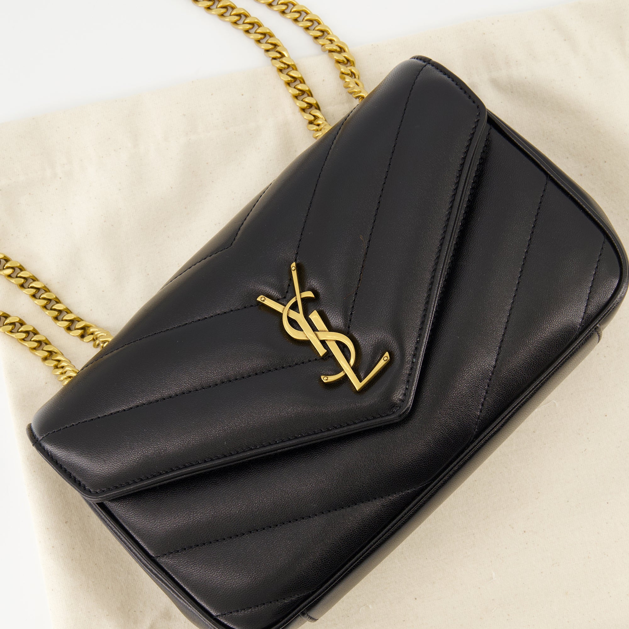 Sacs à main et épaule Sac Loulou small noir Saint Laurent Noir Femme