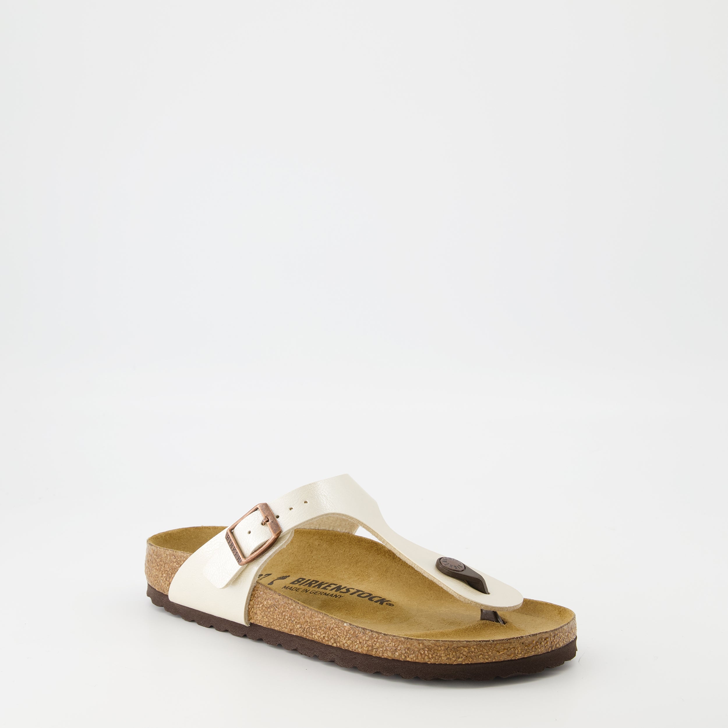Chaussures ouvertes Tongs Gizeh Birkenstock Blanc Femme