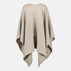 Imagen del poncho de lana y seda beige de la marca Fendi para Mujer - Temporada Primavera-Verano 2026 - Vista Trasera
