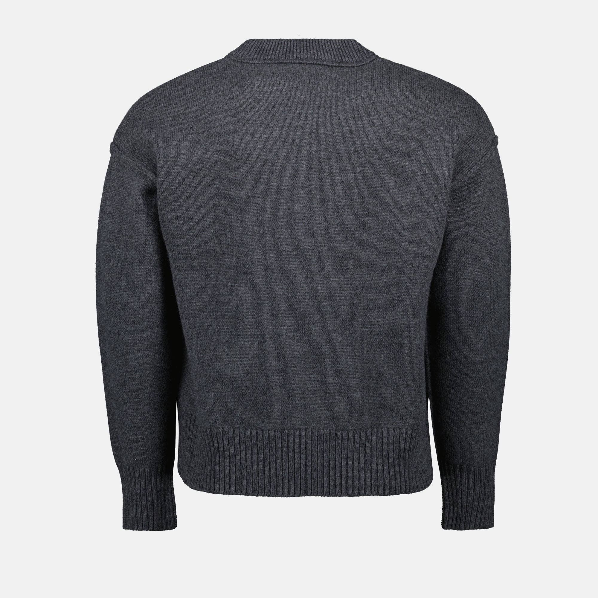 Malhas Sweater Red Heart Ami Ami PARIS Cinza Unissex