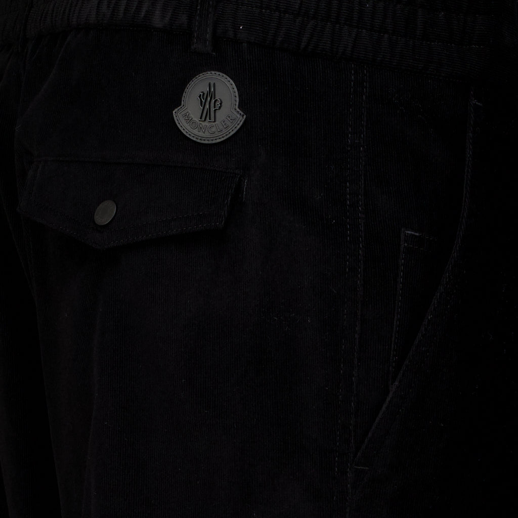 Pantalons Pantalones de Pana Negros Moncler Noir Homme