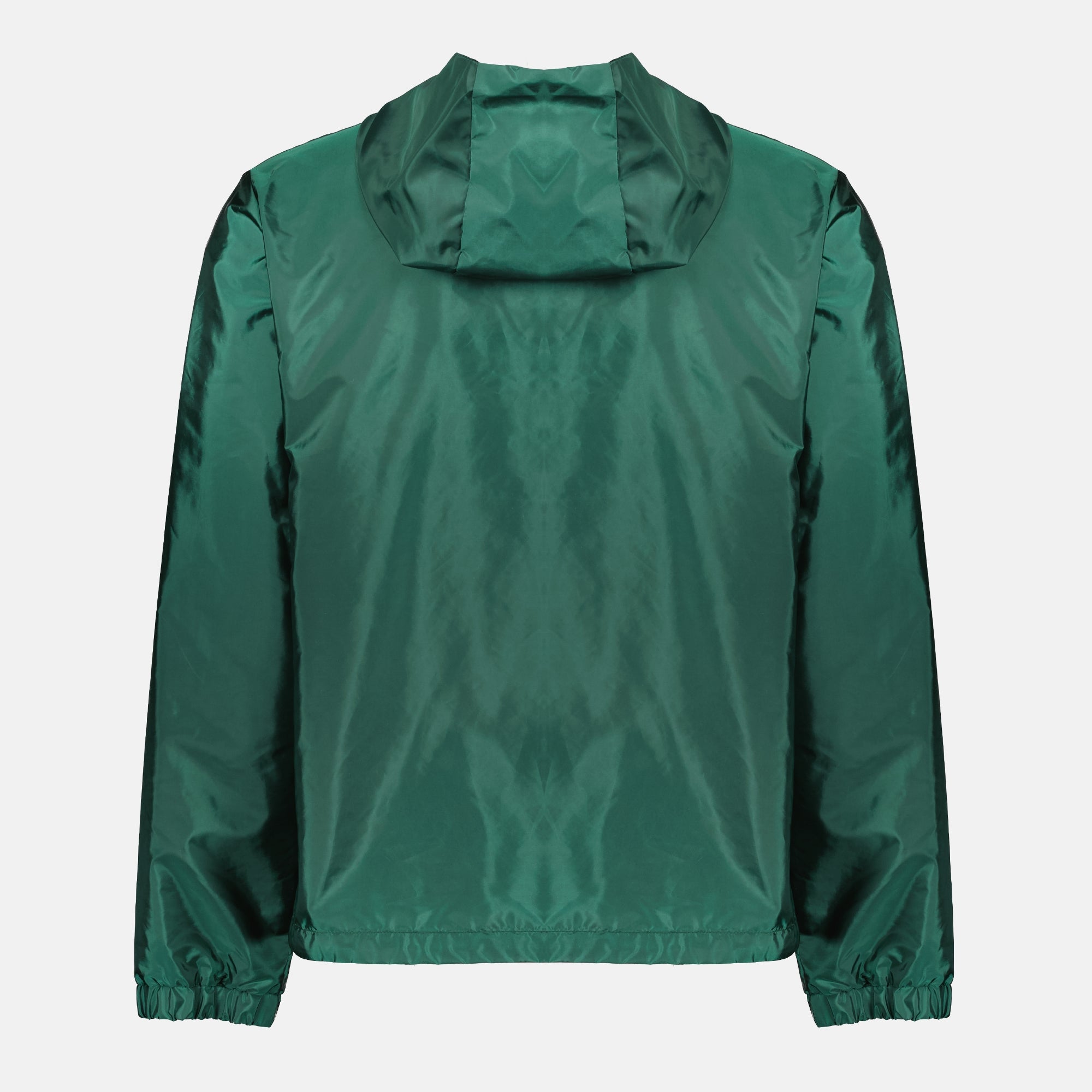 Image of the Grandas green windbreaker from the Moncler brand for Men - Spring-Summer 2026 - Back View