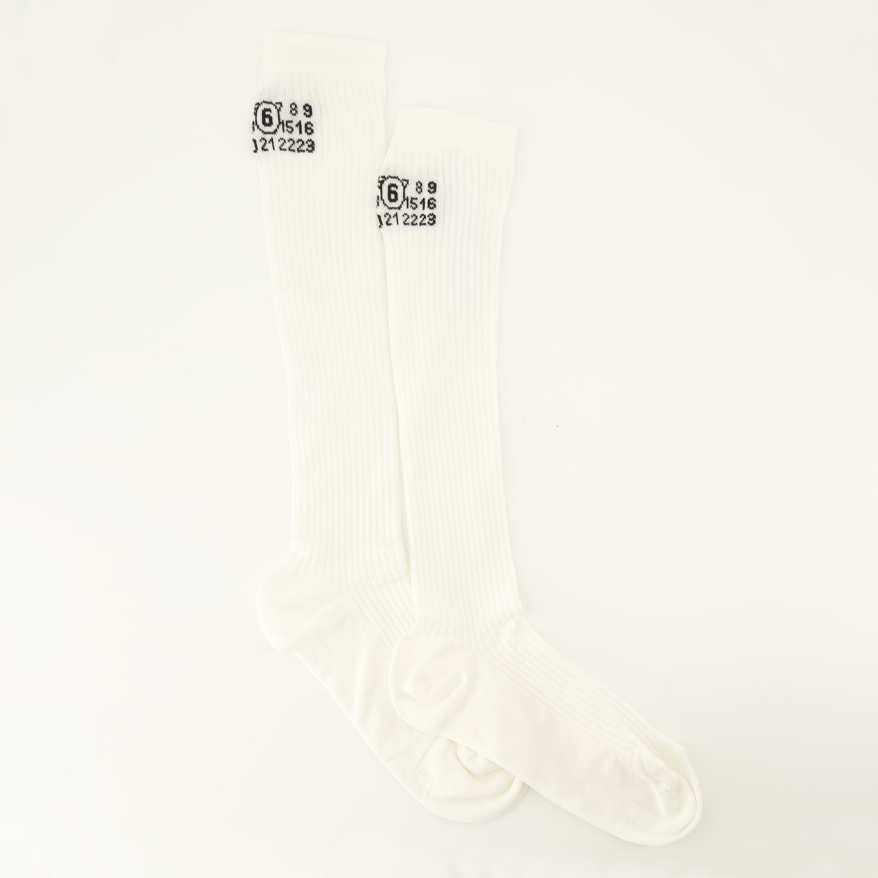 Sous-vêtements et homewear Calze bianche a coste sopra il polpaccio Mm6 Blanc Femme