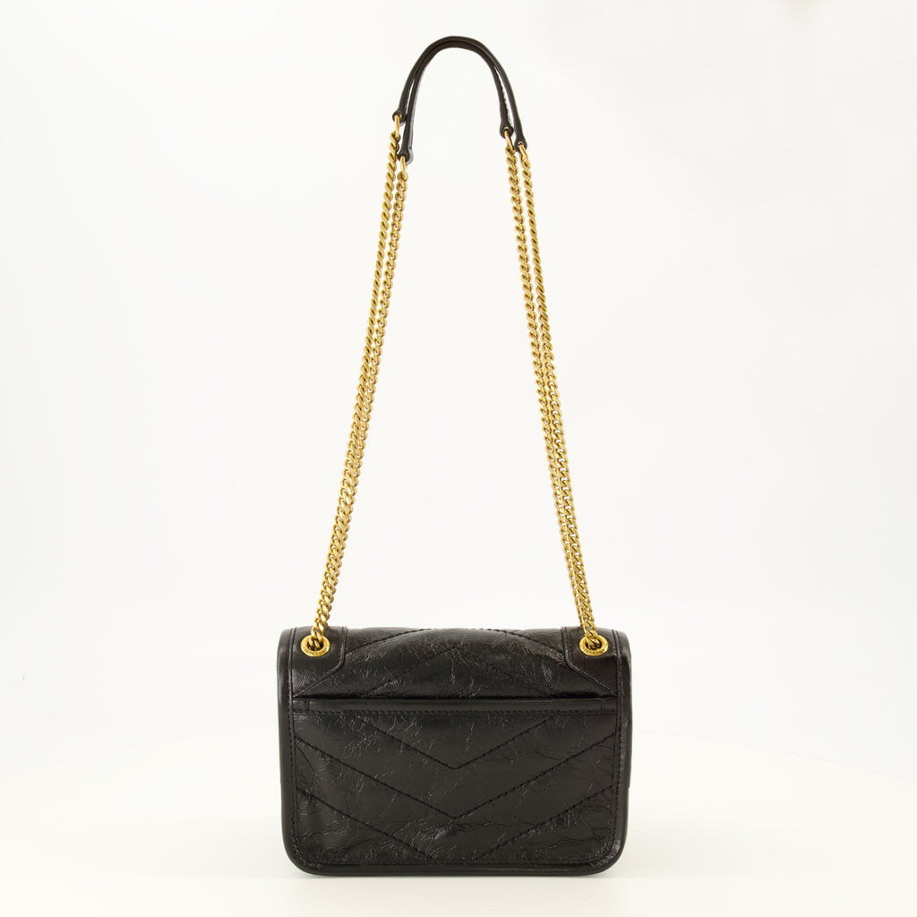 Sacs à main et épaule Niki mini schwarze Lederhandtasche Saint Laurent Noir Femme