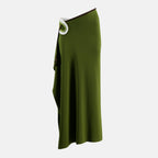 Imagen de la falda larga Vener verde de Christopher Esber para mujer - Temporada Primavera-Verano 2026 - Vista Frontal