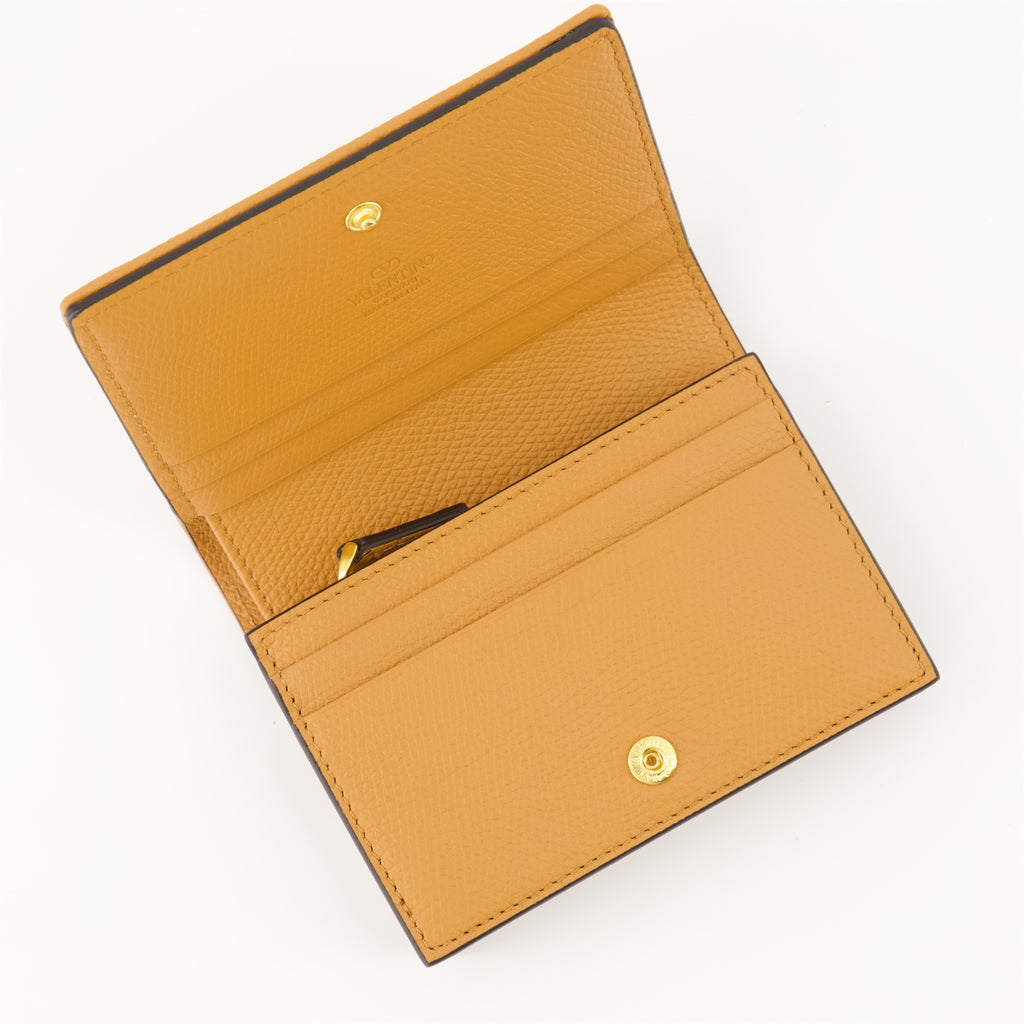 Petite maroquinerie Portefeuille VLogo signature Cerise Valentino Garavani Beige Femme