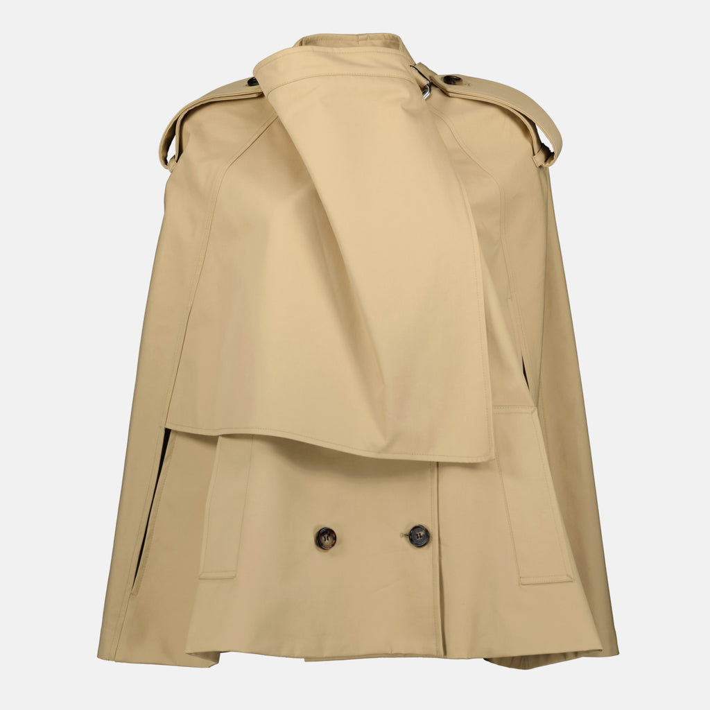 Vestes Capa di Cotone Beige Burberry Beige Femme
