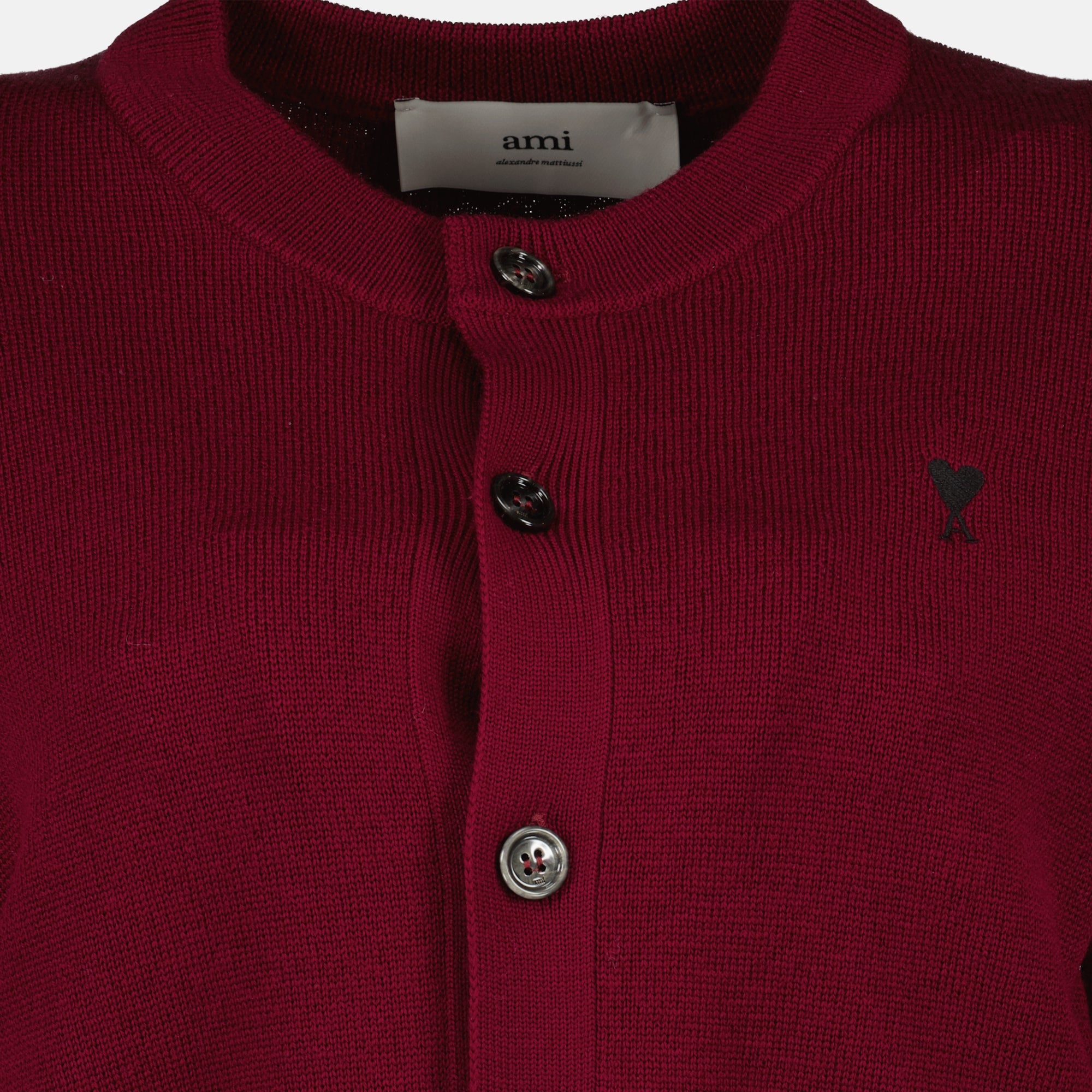 Image de l'article Cardigan AMI de coeur de la marque Ami PARIS pour Femme - Saison Automne-Hiver 2025 - Vue détaillée_6