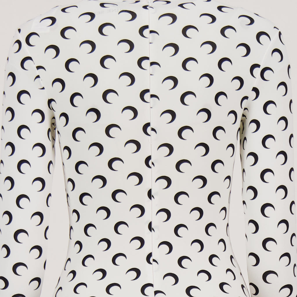 Bild des Marine Serre Moon Jersey Kurzoverall für Damen - Herbst-Winter 2025 - Detaillierte Ansicht_1