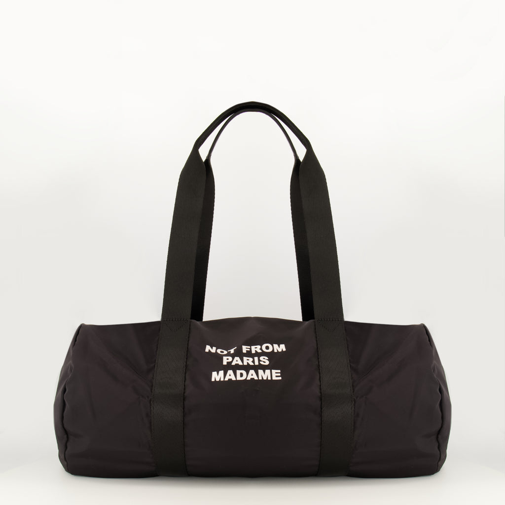 Sacs de sport et voyage Bolsa de Deporte Slogan en Nylon Negro Drole De Monsieur Noir Homme