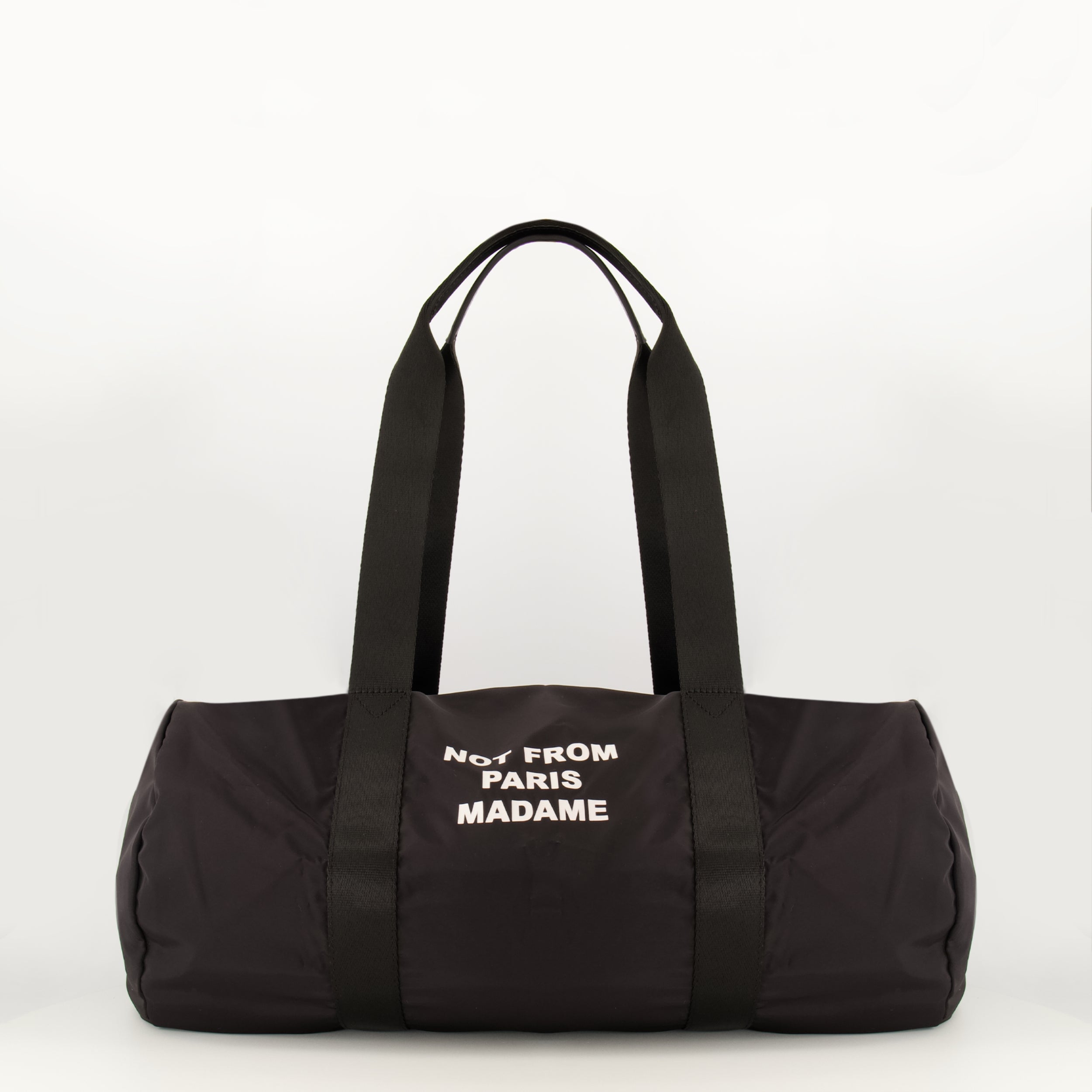 Sacs de sport et voyage Bolsa de Deporte Slogan en Nylon Negro Drole De Monsieur Noir Homme