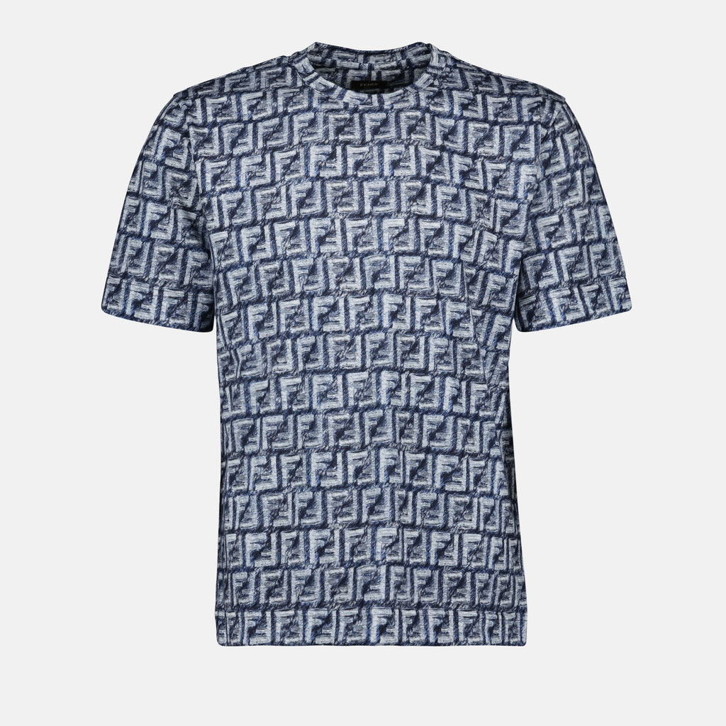 T-shirts T-shirt FF Fendi Bleu foncé Homme