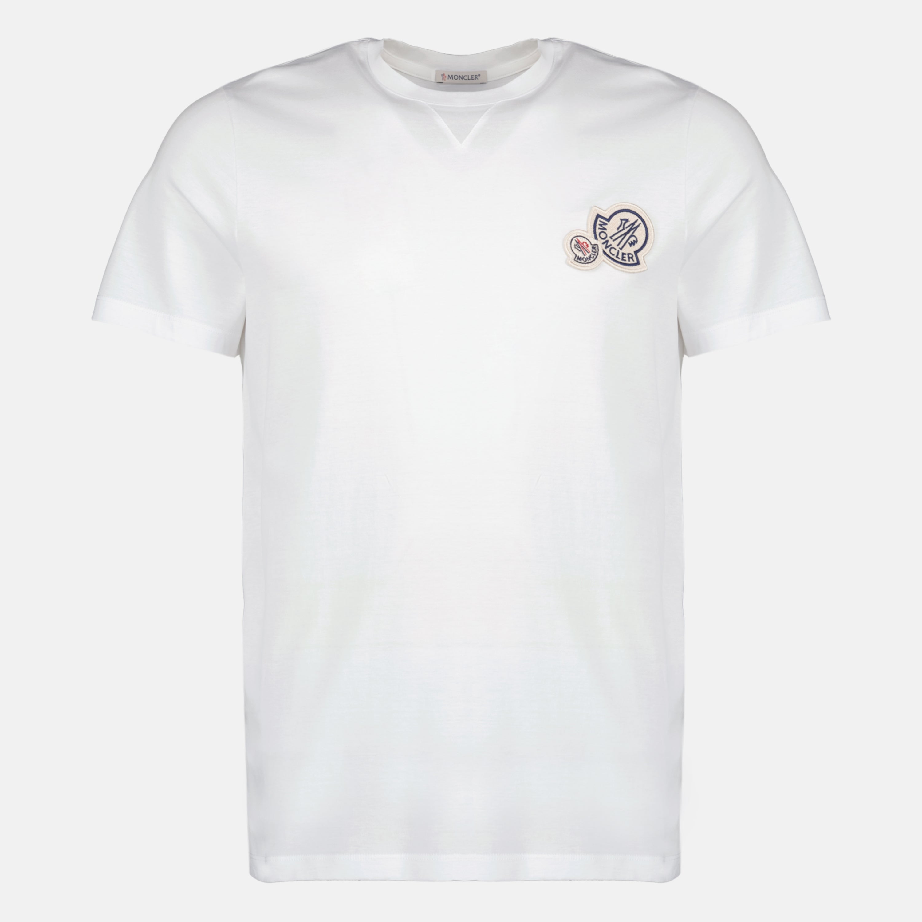 T-shirts Weißes Logo T-Shirt Moncler Blanc Homme