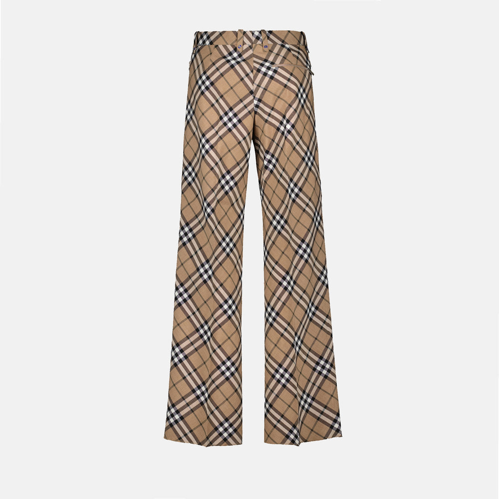 Pantalones Pantalones a Cuadros Burberry Beige Homme