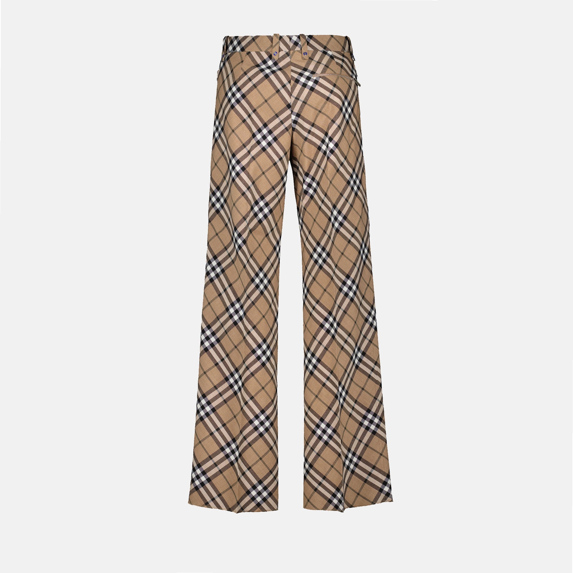 Pantalones Pantalones a Cuadros Burberry Beige Homme