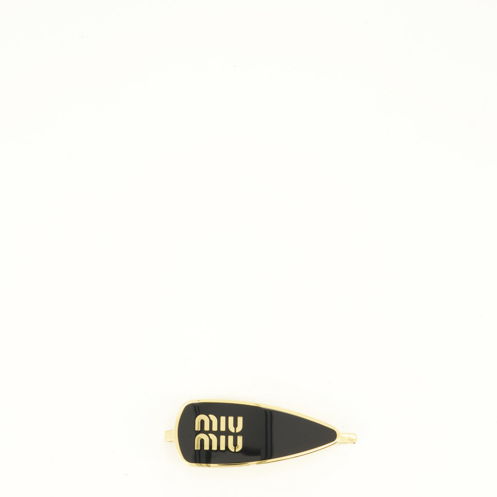Chapeaux, casquettes et bonnets Clip de Cabelo em Metal Esmaltado Preto Miu Miu Noir Femme