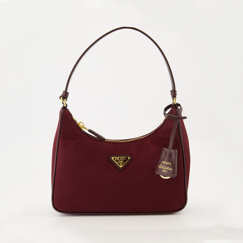 Sacs à main et épaule Mini Sac Re-Edition 2005 Prada Bordeaux Femme