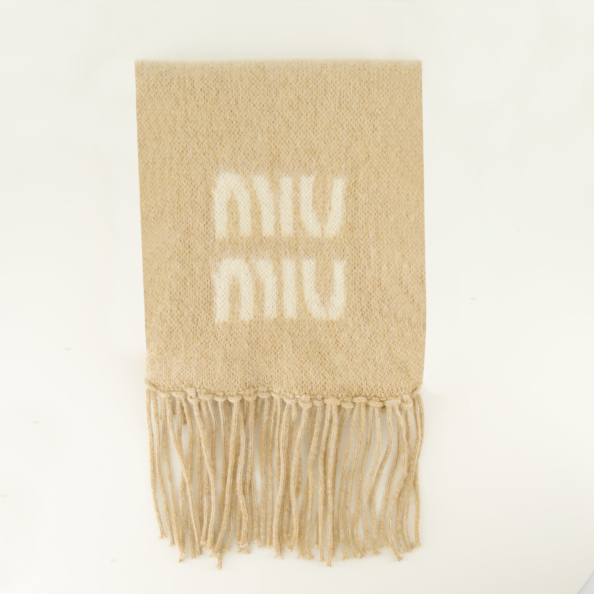 Écharpes, foulards et gants Cachecol de Mohair Bege Miu Miu Beige Femme