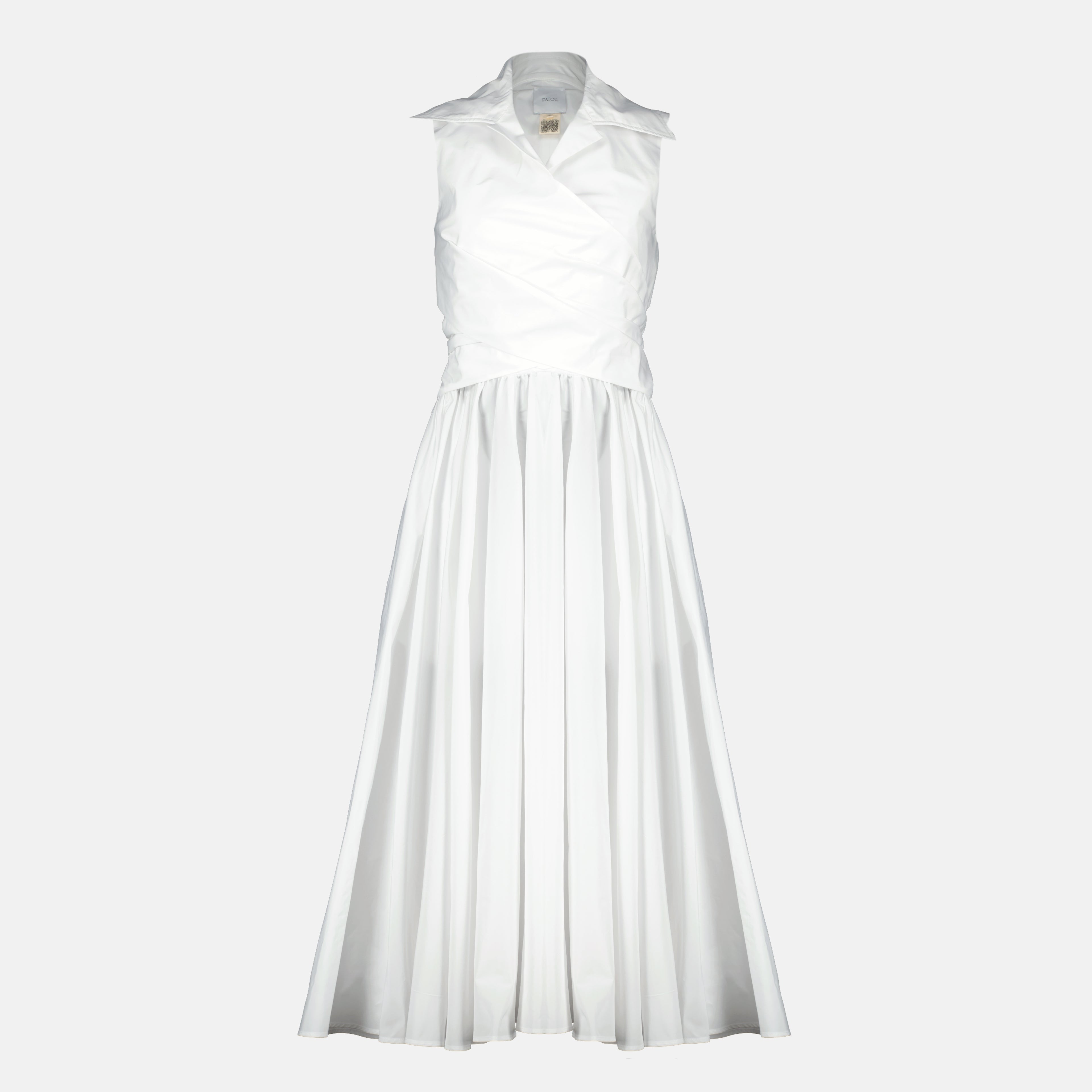 Robes Robe drapée blanche en faille recyclé Patou Blanc Femme