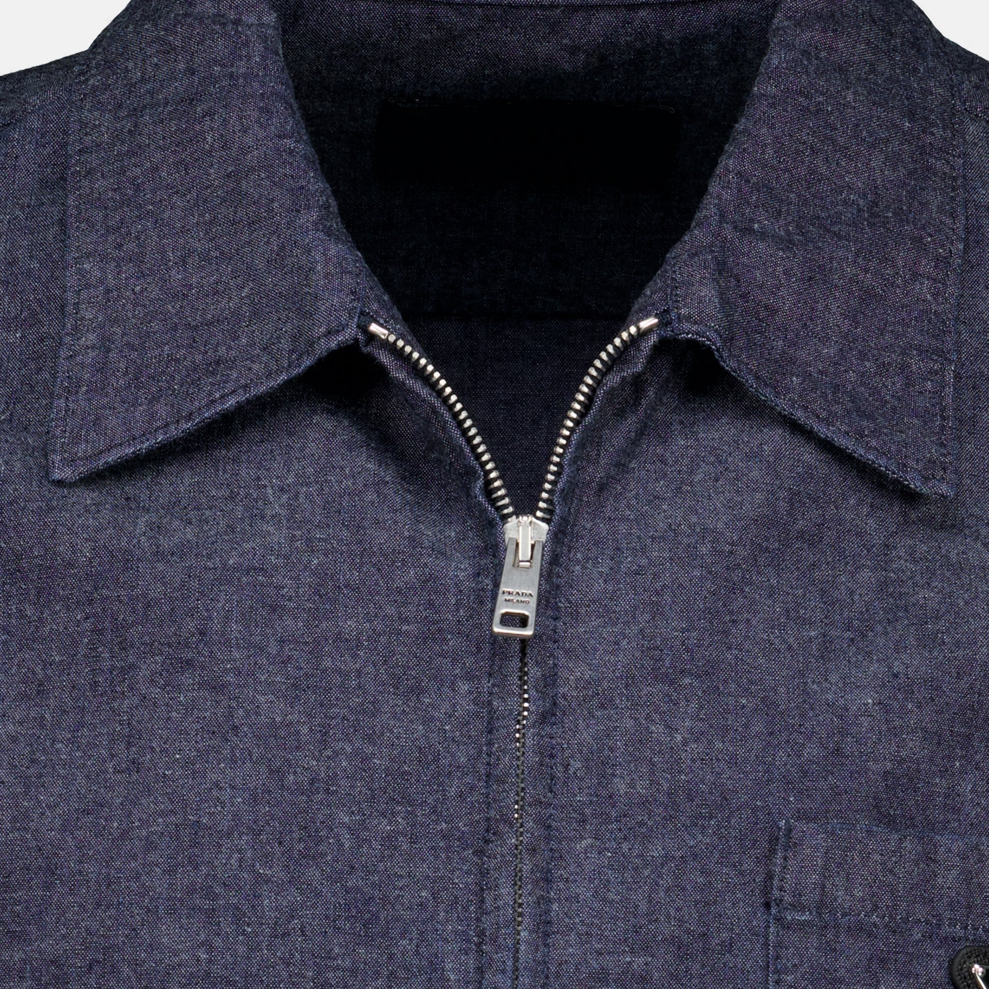 Chemises Chemise en chambray Prada Bleu foncé Homme