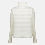 Vestes Weißer Bi-Material Cardigan Moncler Blanc Femme