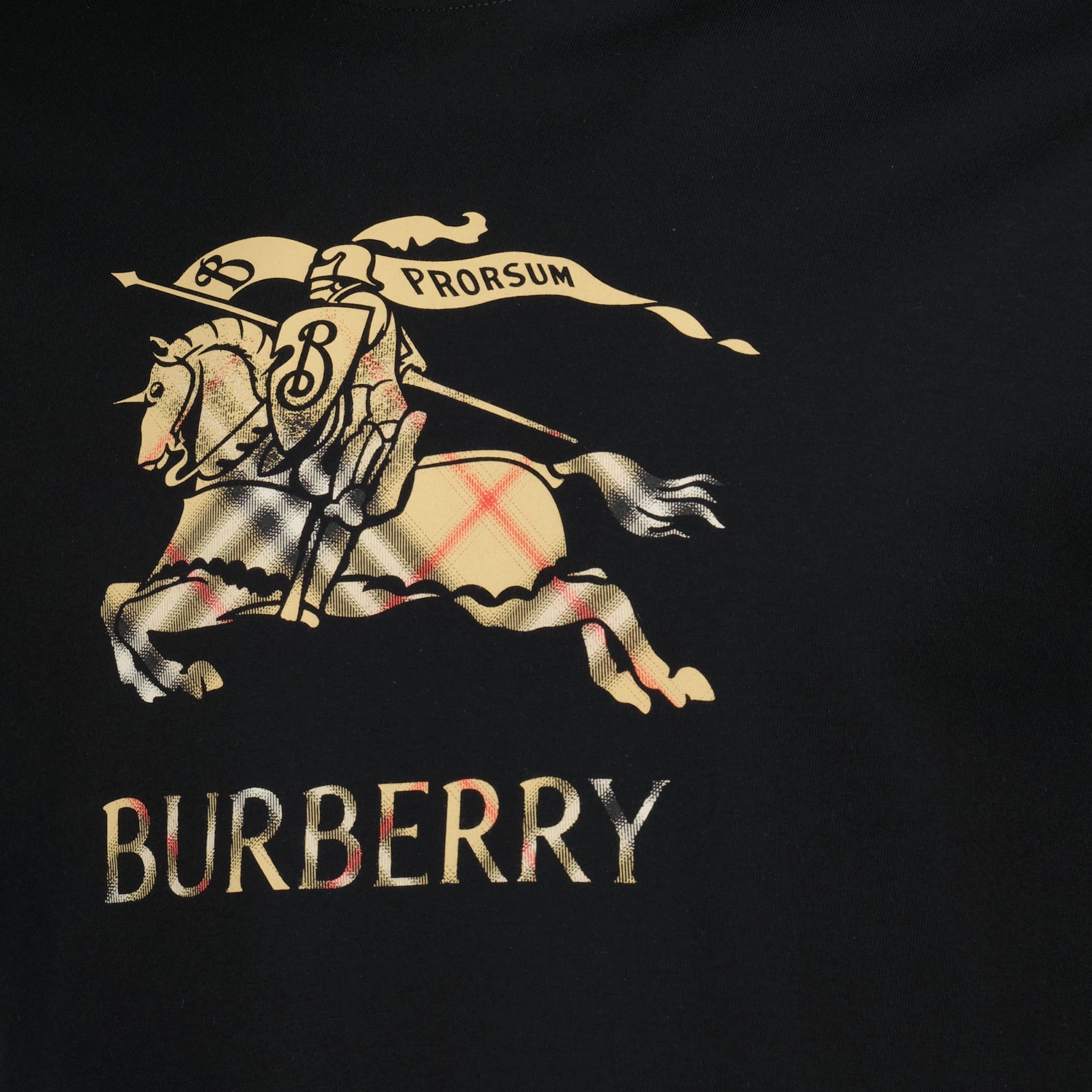 Bild des Burberry EKD schwarzen T-Shirts für Herren - Frühling-Sommer 2026 - Detailansicht_1