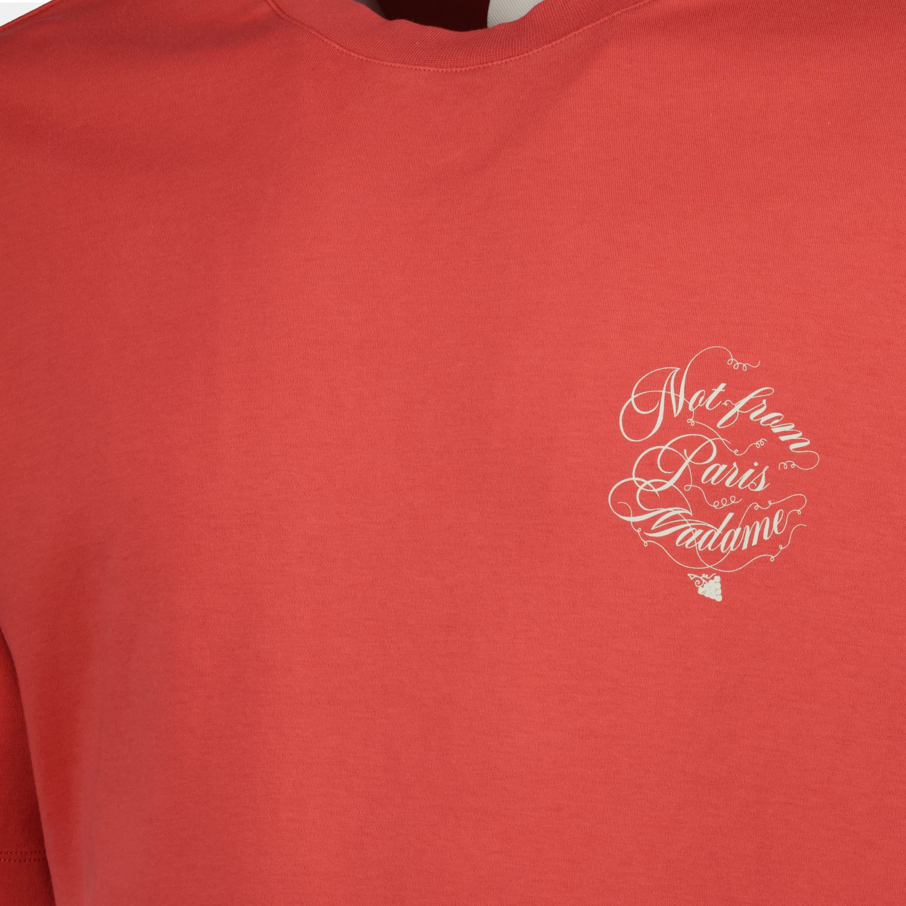 T-shirts Vine Slogan T-Shirt Drole De Monsieur Red Homme